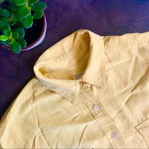 Ann Taylor LOFT Vintage Yellow Button Down